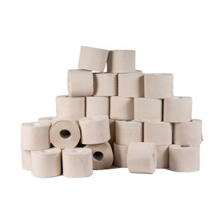 Тоалетна хартия 80 гр. рециклирана, сива, 3пласта - 48 броя