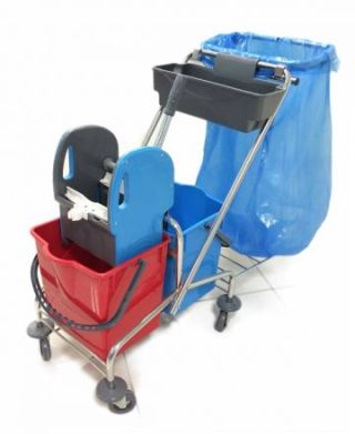 Хигиенна количка с 2 кофи Х 18 литра и сакодържател код: CK759