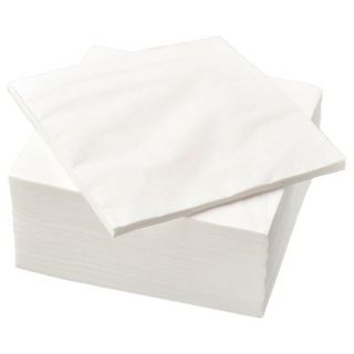 Бели луксозни салфетки - 40х40, 1/4,  2 пласта, 70 бр.