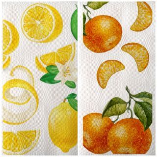 Салфетки лимони и мандарини, 1/8, 1 пласт - 100 бр.