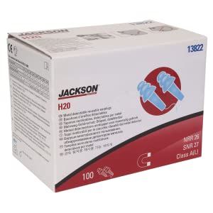 13822 - Тапи за уши Jackson Safety* H20 откриваеми с метален детектор - 100 чифта