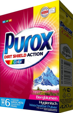 Прах за пране PUROX* - ЗА ЦВЕТНО 0,420 кг.