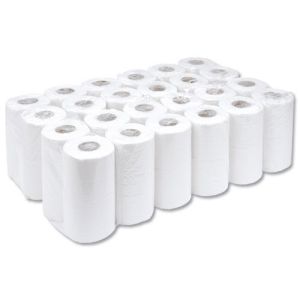 Тоалетна хартия бяла, 100% целулоза, 3 пласта - 40 броя