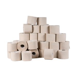 Тоалетна хартия рециклирана, сива, 3пласта - 48 броя