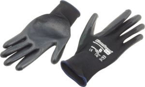 13837-41 - Механични ръкавици G40 с полиуретаново покритие, черни G40